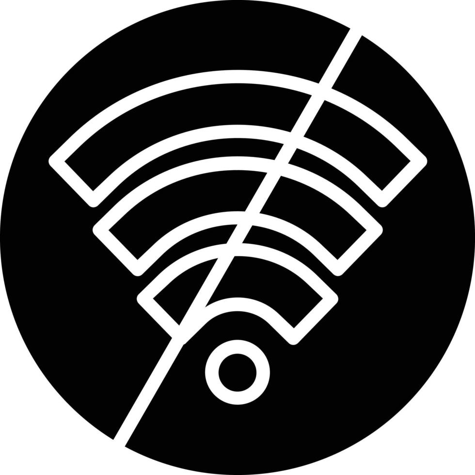 kein Internet-Glyphen-Symbol vektor