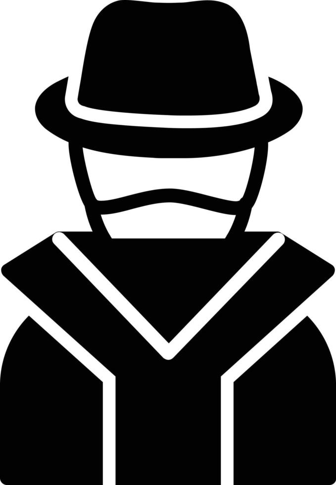 Spionage-Glyphe-Symbol vektor