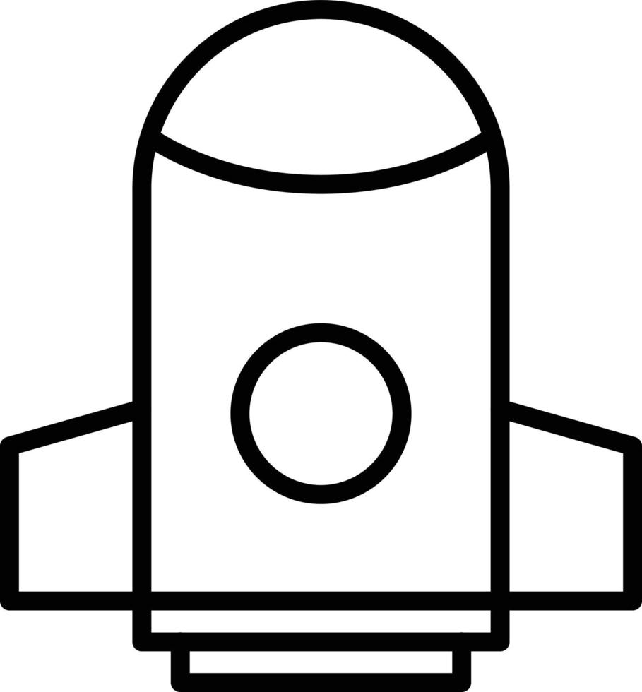 Symbol für Raketenlinie vektor