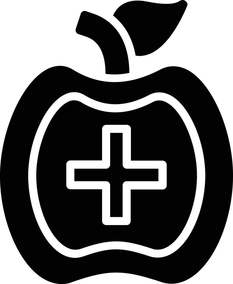 Apfel-Glyphe-Symbol vektor