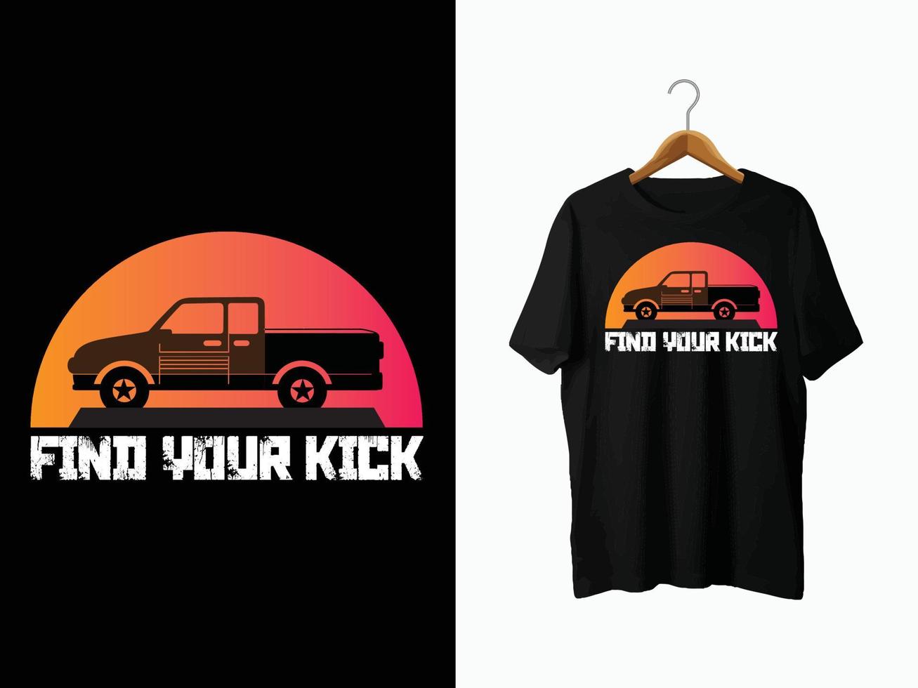 LKW-T-Shirt-Design vektor