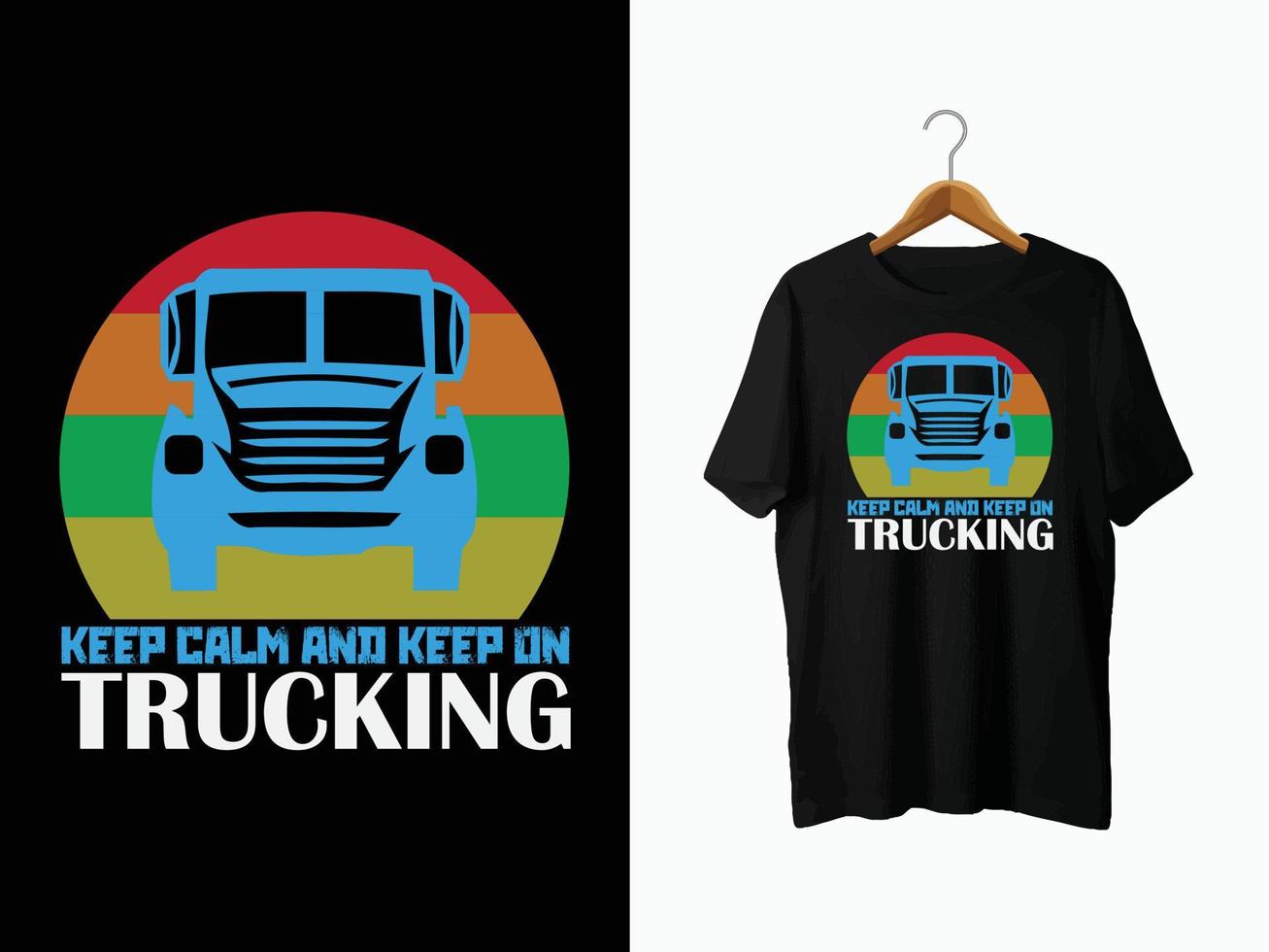 LKW-T-Shirt-Design vektor