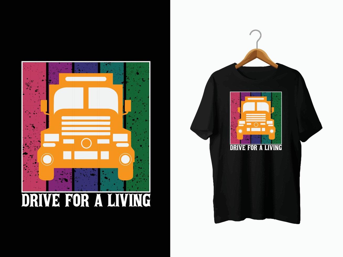 LKW-T-Shirt-Design vektor