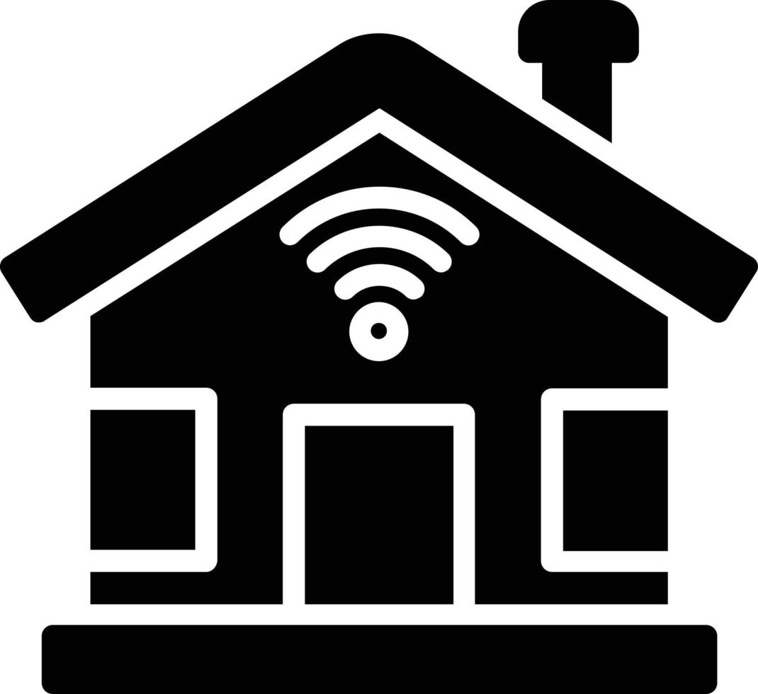 Smart-Home-Glyphe-Symbol vektor