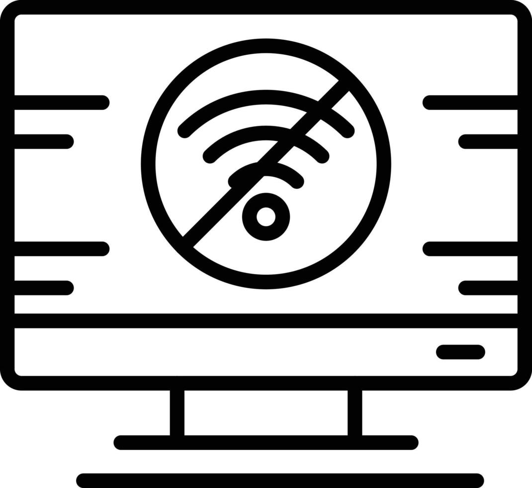 kein WLAN-Liniensymbol vektor