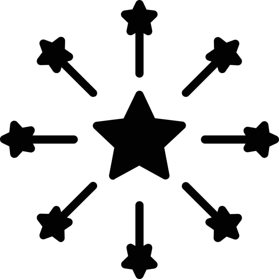 Feuerwerk Glyphe Symbol vektor