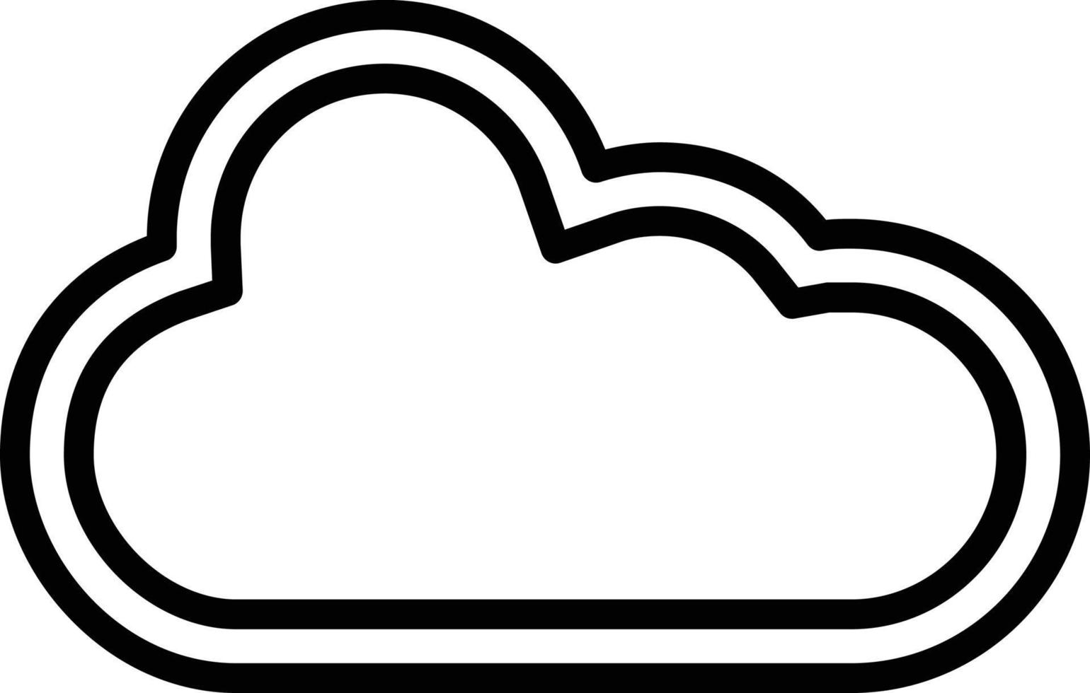 Cloud-Liniensymbol vektor
