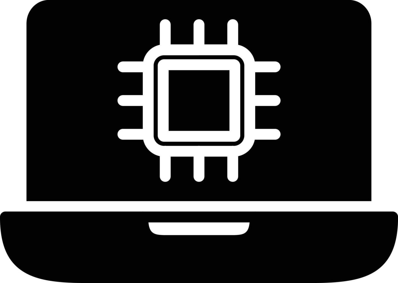 CPU-Glyphe-Symbol vektor