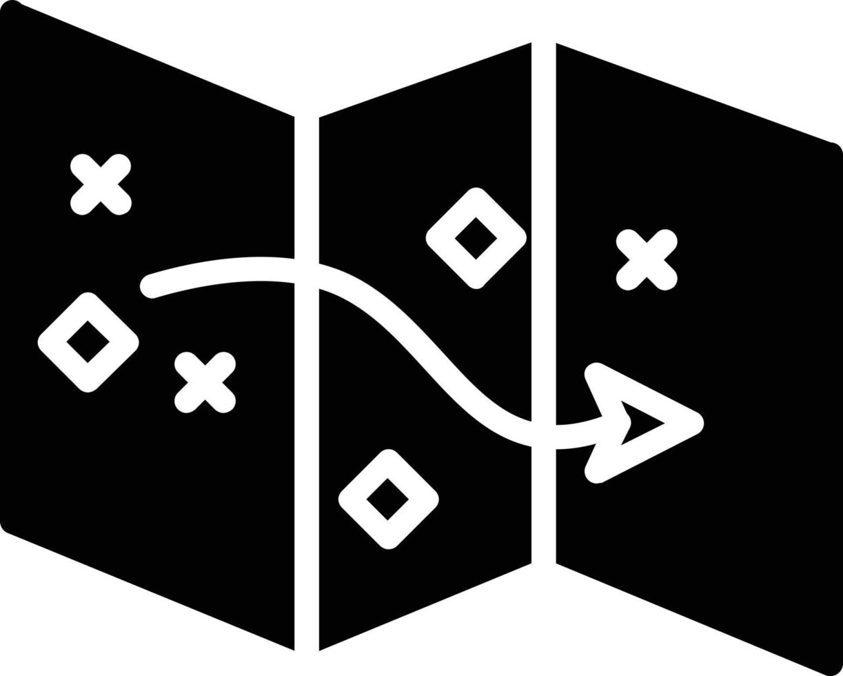 Schatzkarten-Glyphe-Symbol vektor