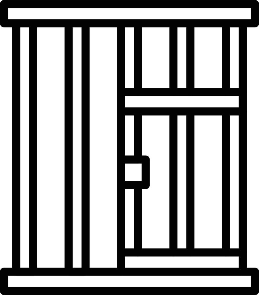 fängelse linje ikon vektor