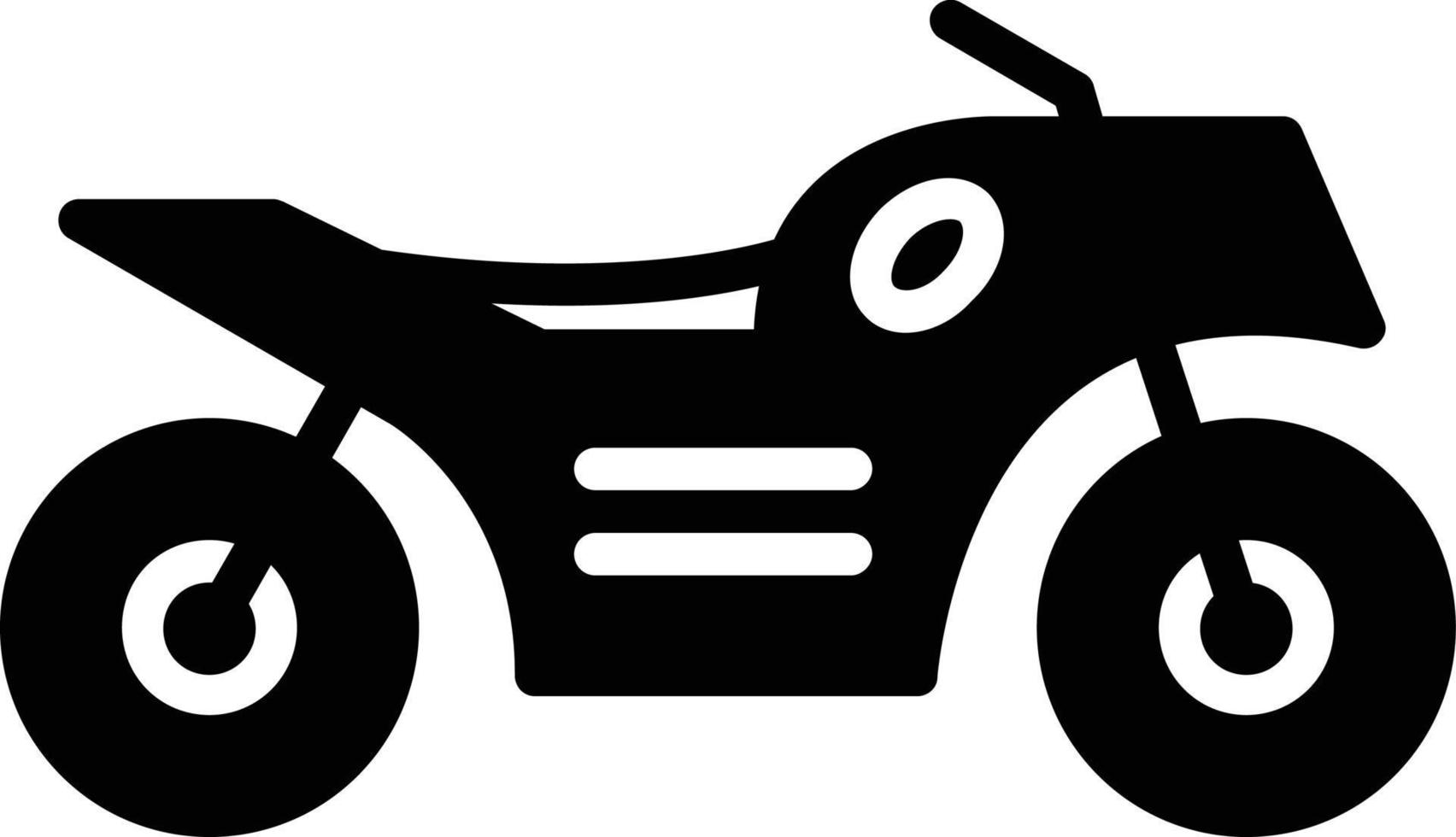 Symbol für Motorrad-Glyphe vektor