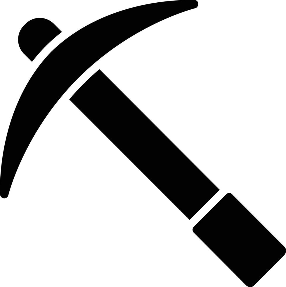 Spitzhacke-Glyphe-Symbol vektor