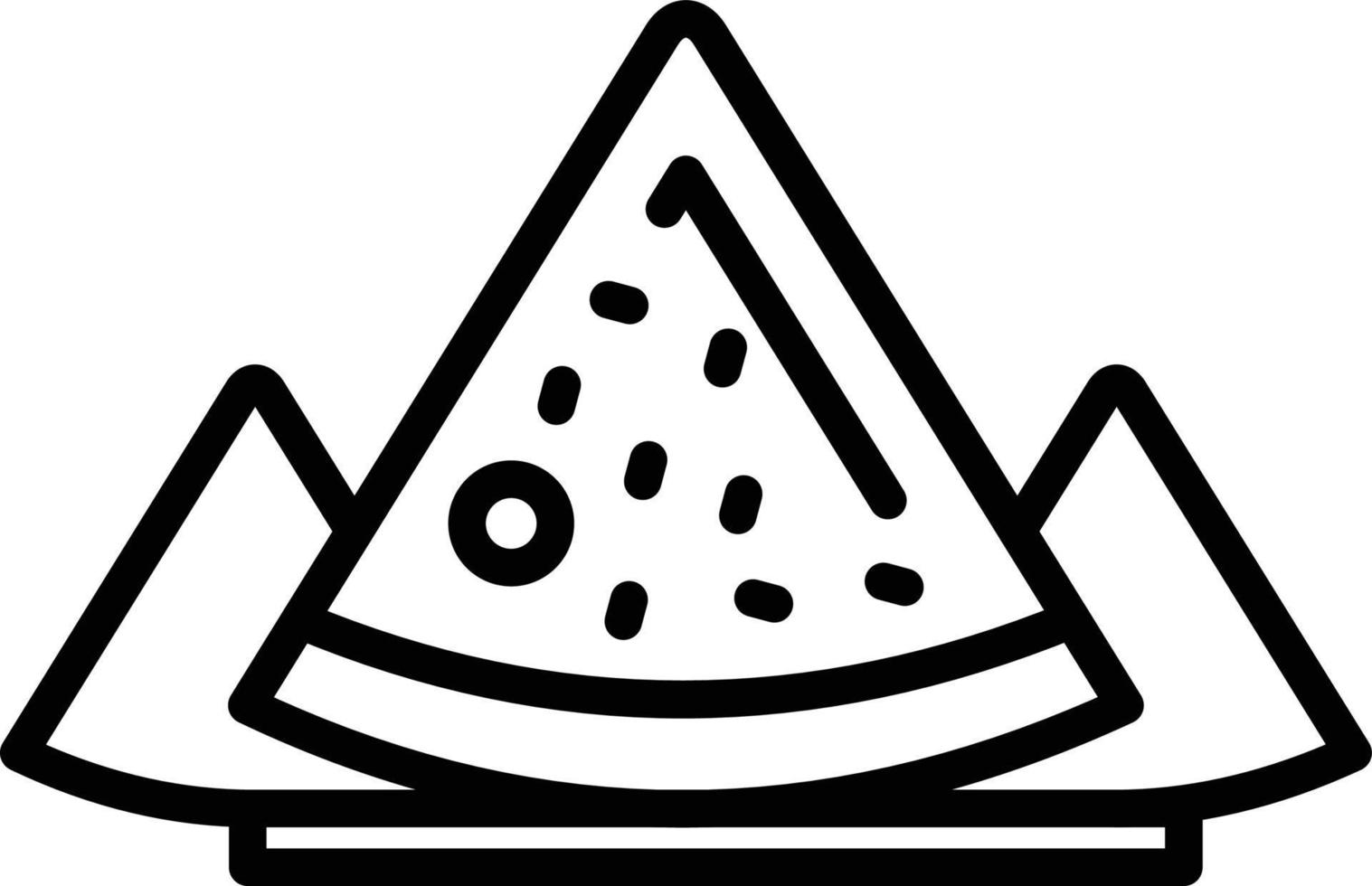 Symbol für die Samosa-Linie vektor