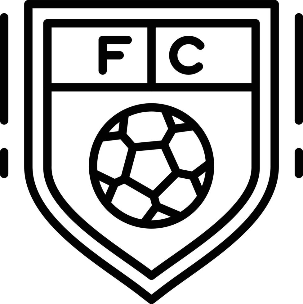 Ikone des Fußballvereins vektor