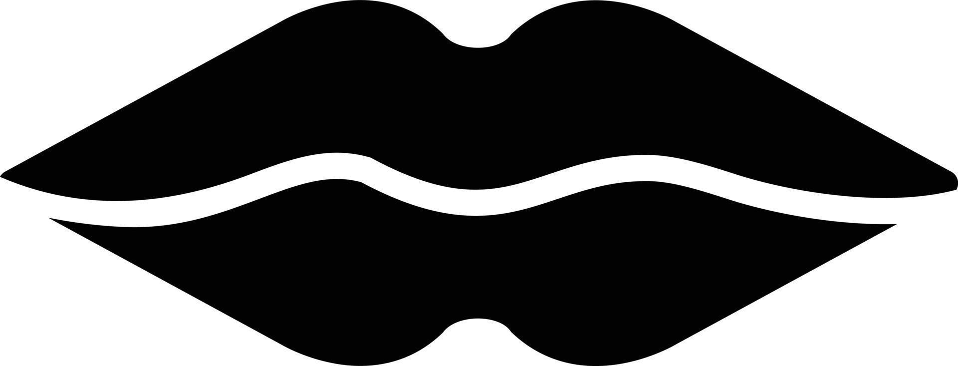 Lippen-Glyphe-Symbol vektor