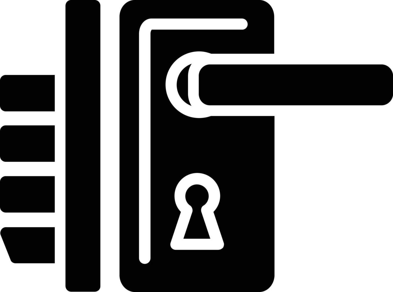 Türschloss-Glyphe-Symbol vektor