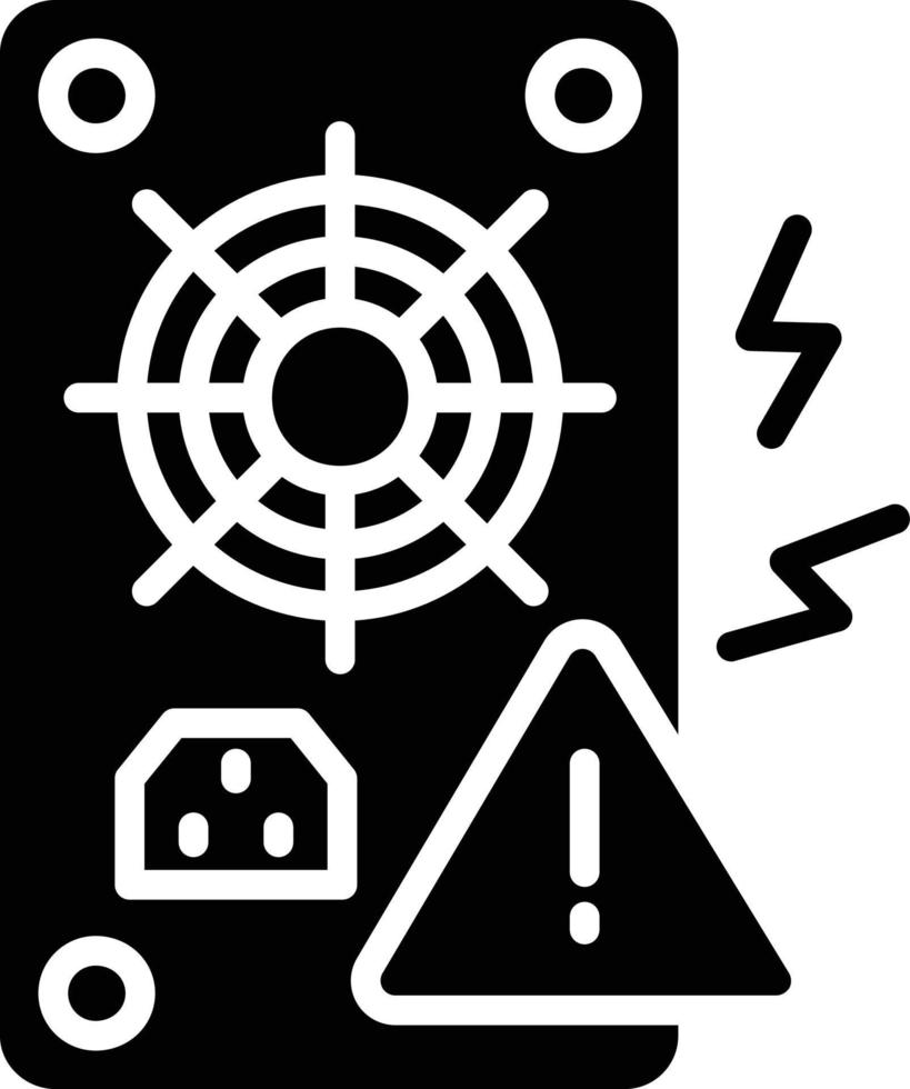 Symbol für Kurzschluss-Glyphe vektor
