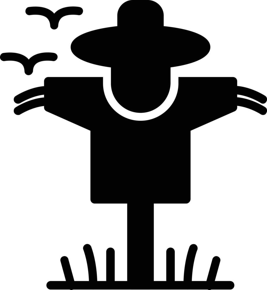 Vogelscheuchen-Glyphe-Symbol vektor