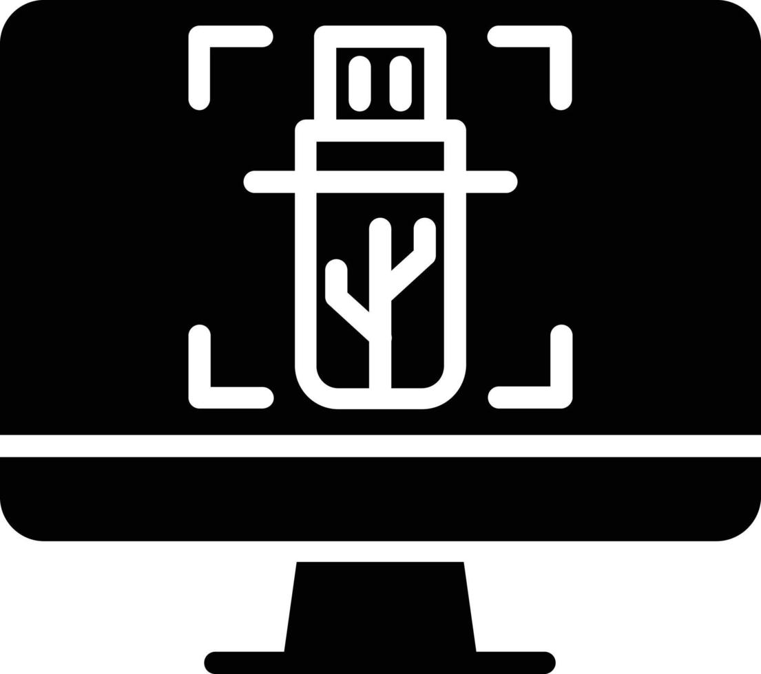 USB-Glyphen-Symbol vektor