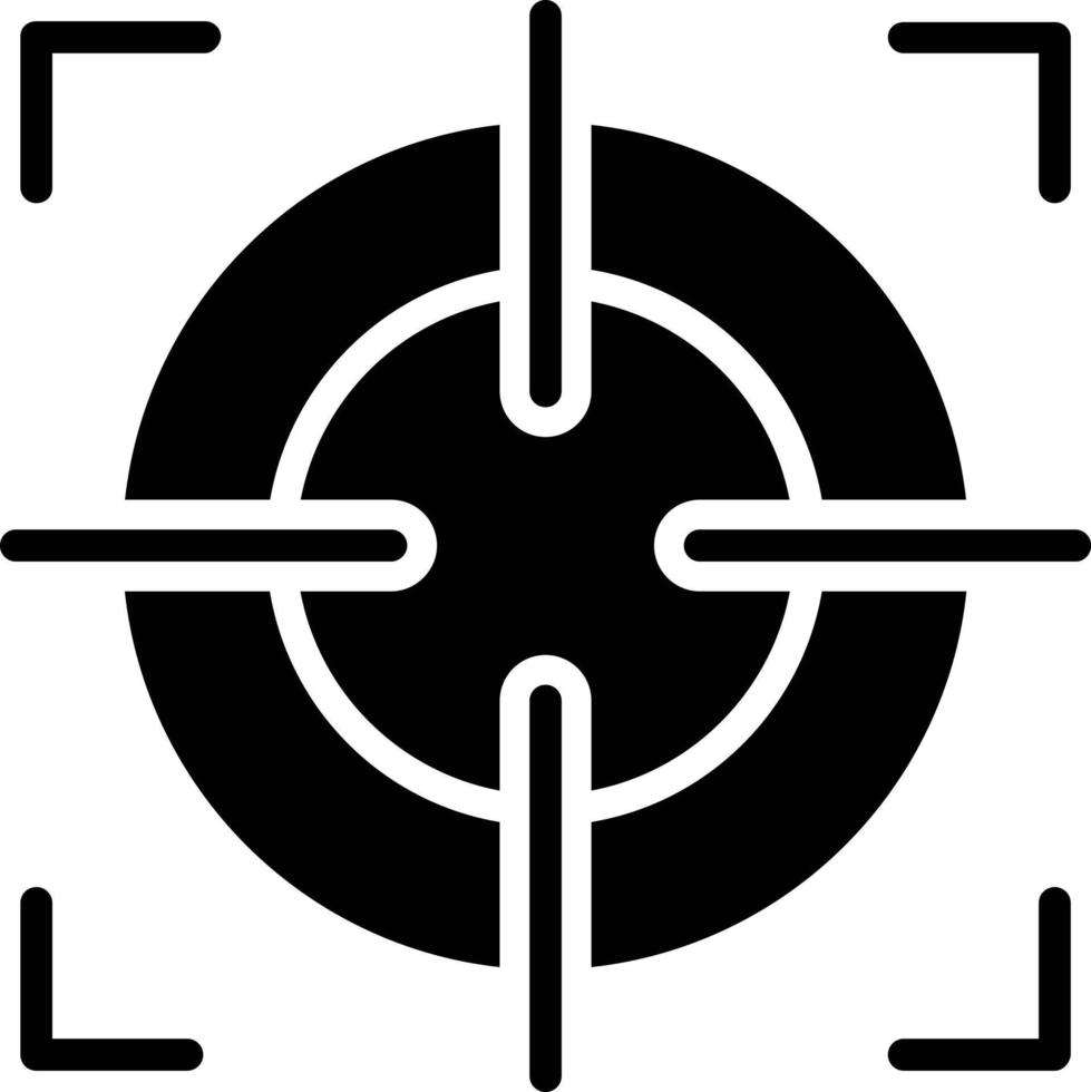 Fokus-Glyphe-Symbol vektor