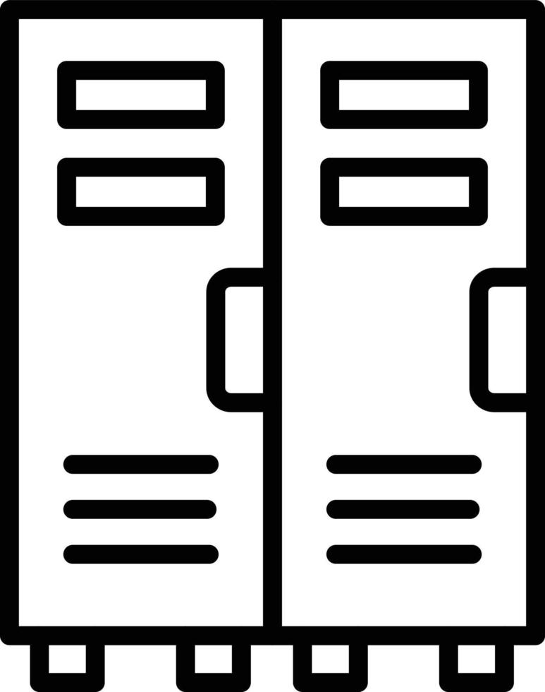 Symbol für die Schließfachlinie vektor