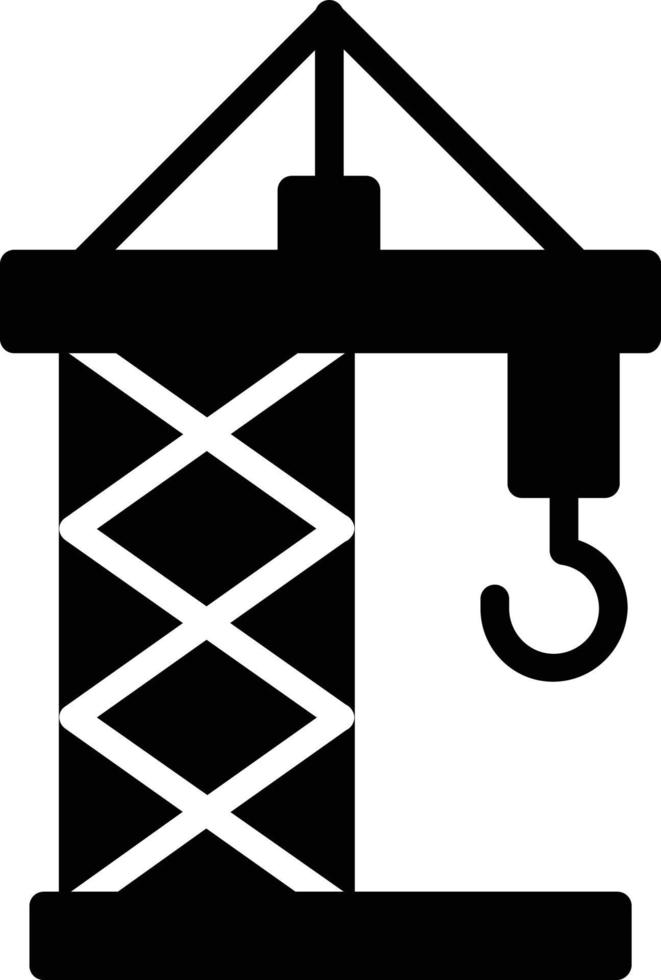 Kran-Glyphe-Symbol vektor