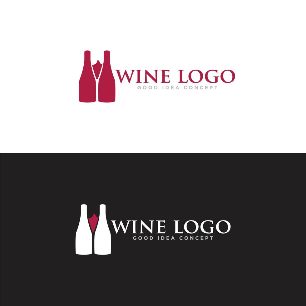 Weinbar-Logo-Design-Vektor vektor