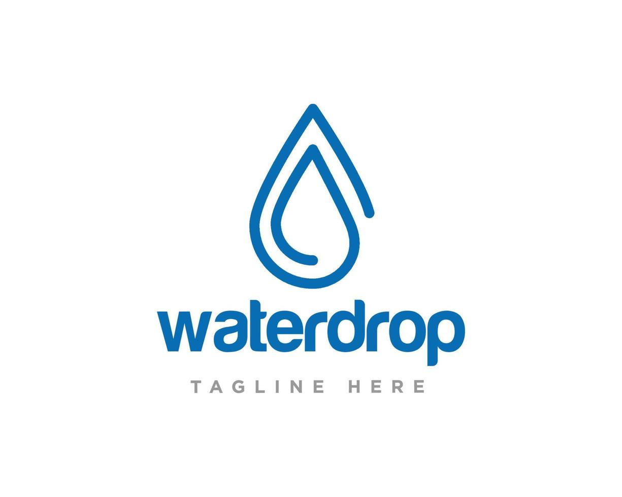 Wassertropfen-Logo-Design-Vektor-Vorlage vektor