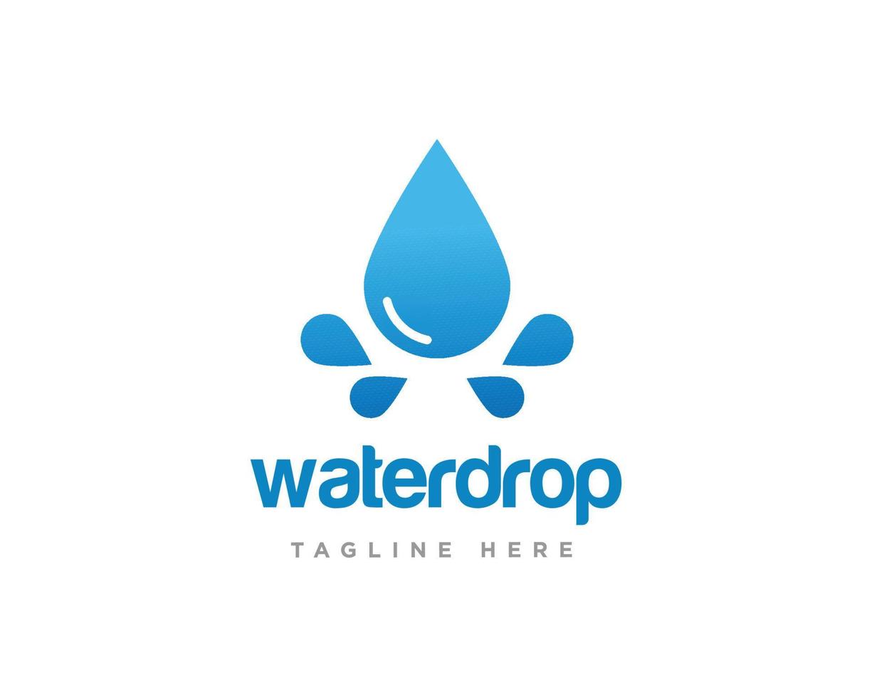 Wassertropfen-Logo-Design-Vektor-Vorlage vektor