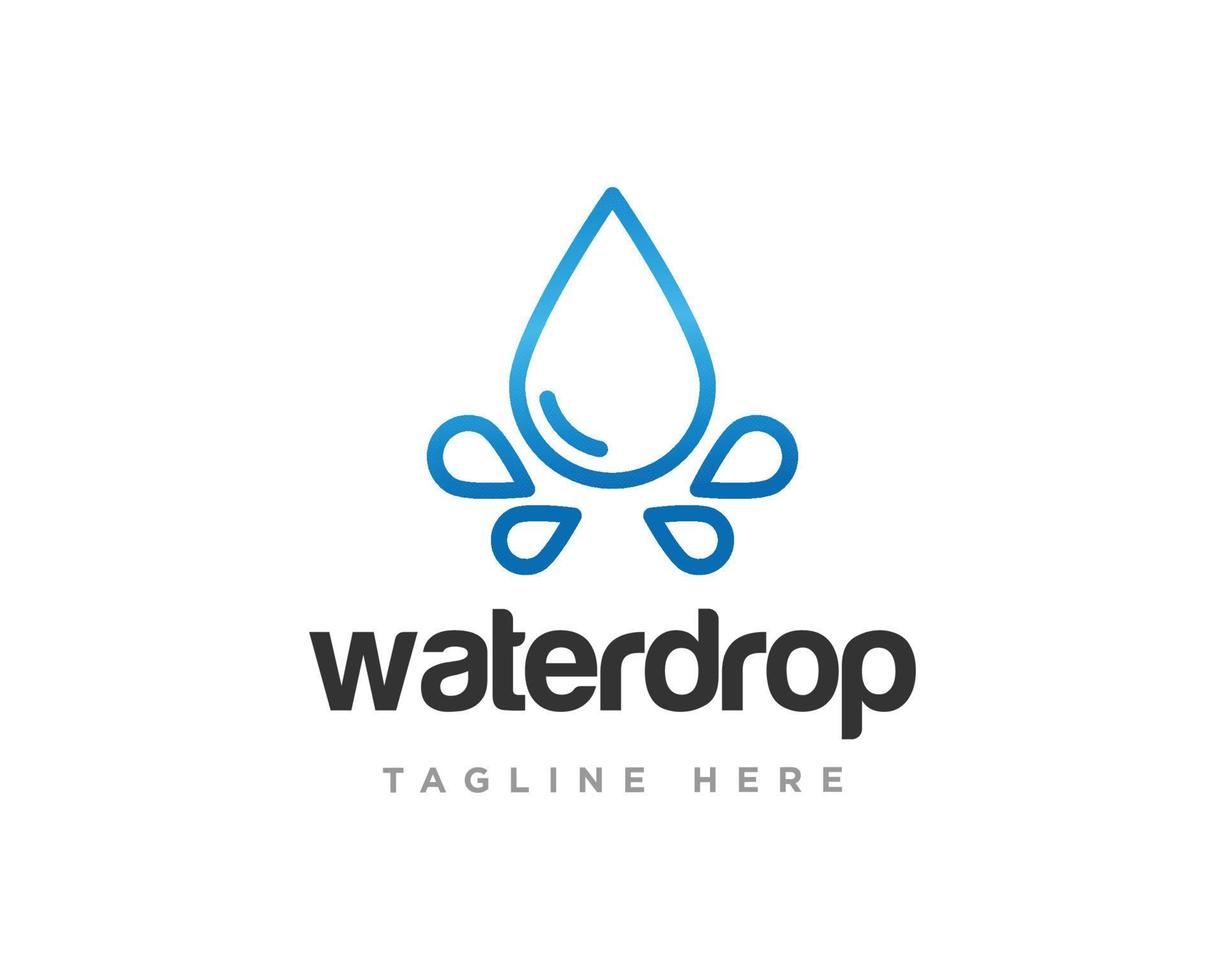 vatten släppa logotyp design vektor mall