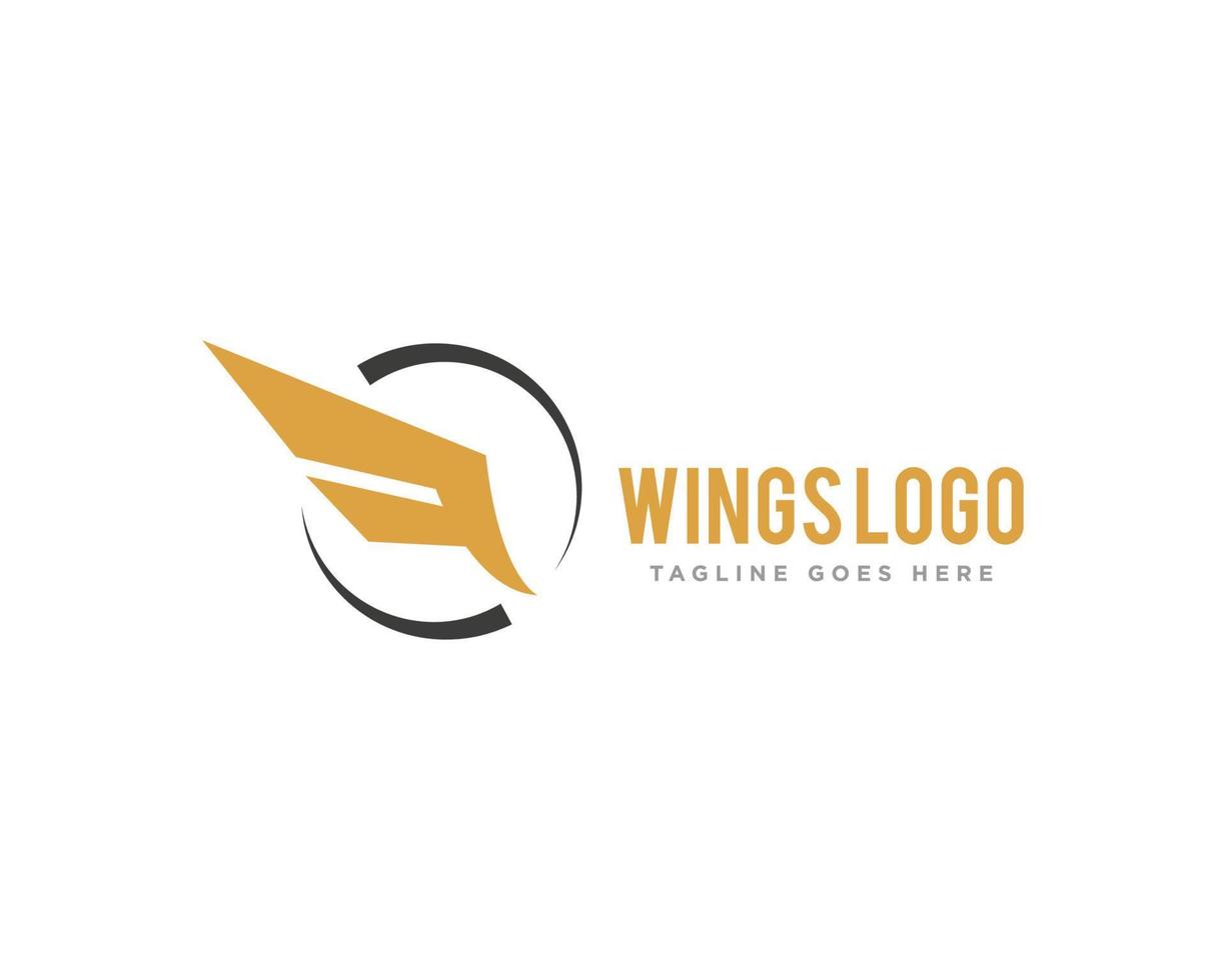 Flügel-Logo-Icon-Design-Vektor vektor