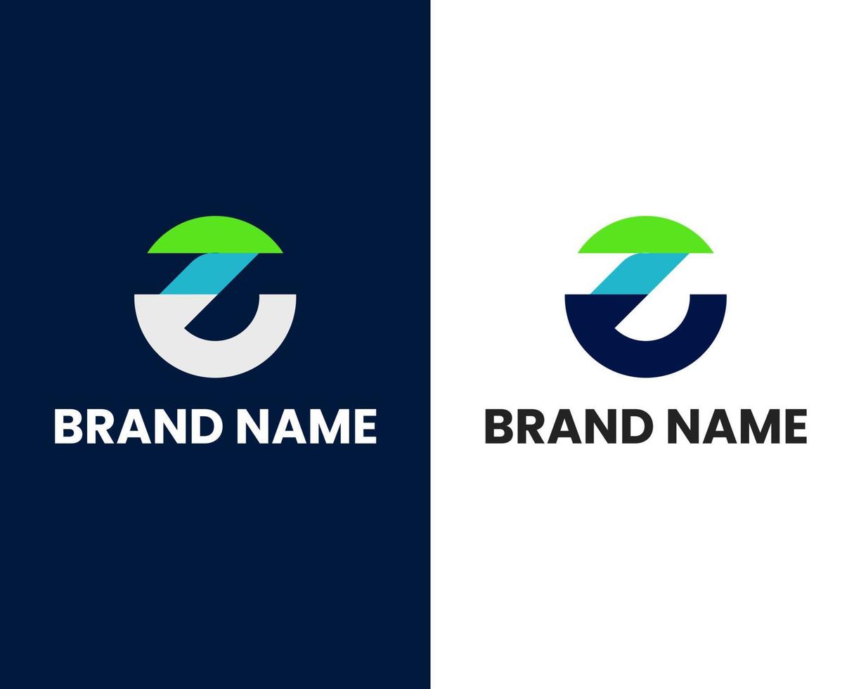 brev z och o modern logotyp design mall vektor