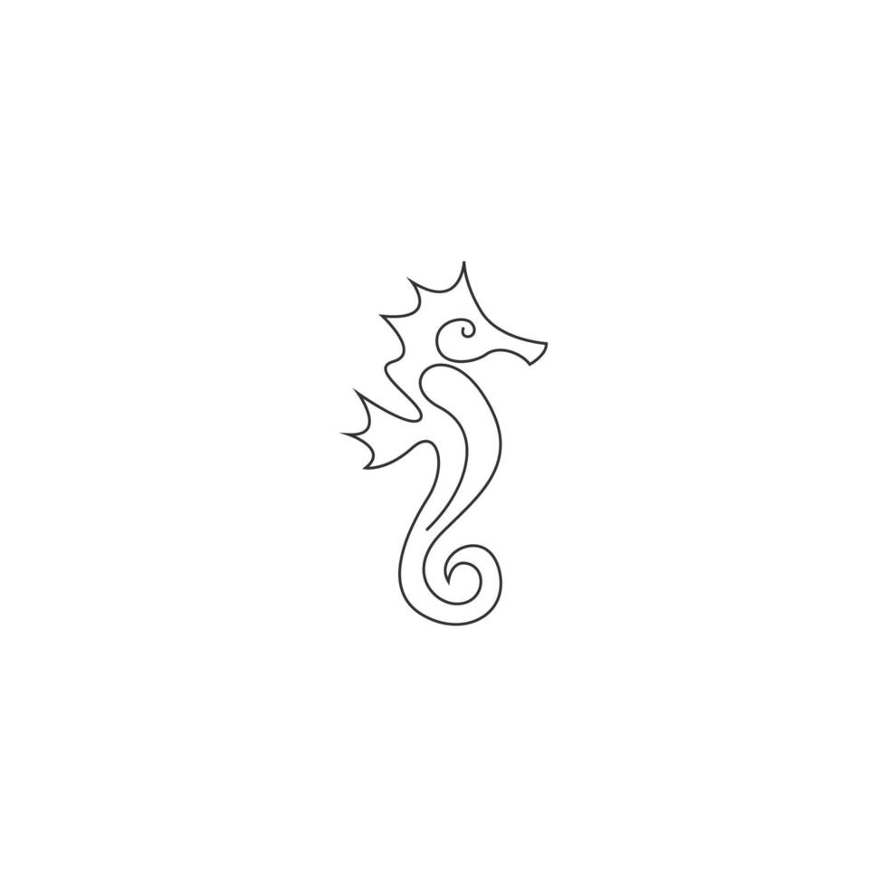 sjöhäst ikon logotyp design illustration vektor