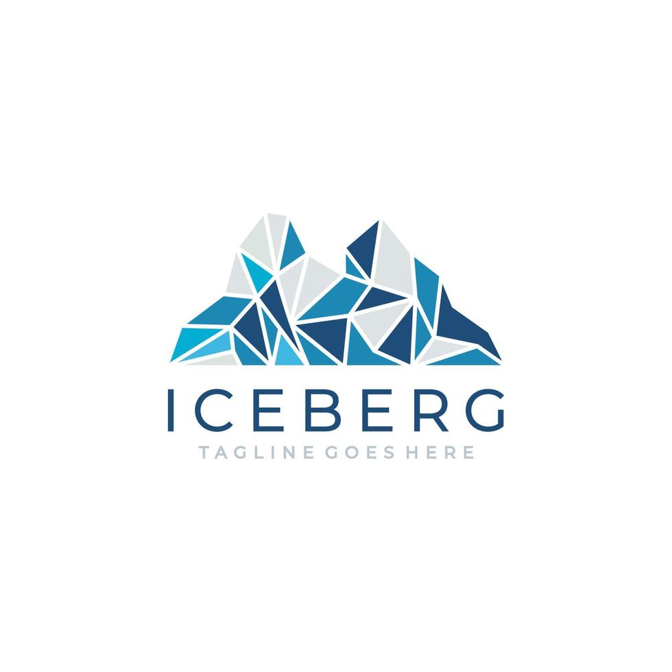 isberg logotyp design vektor illustration