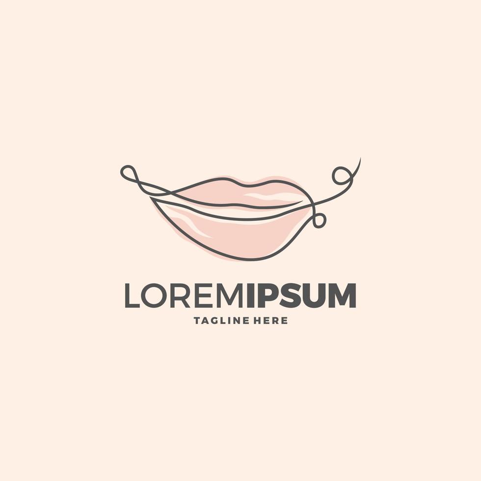 Lippenlogoschönheit, sexy Lippenvektorillustration vektor