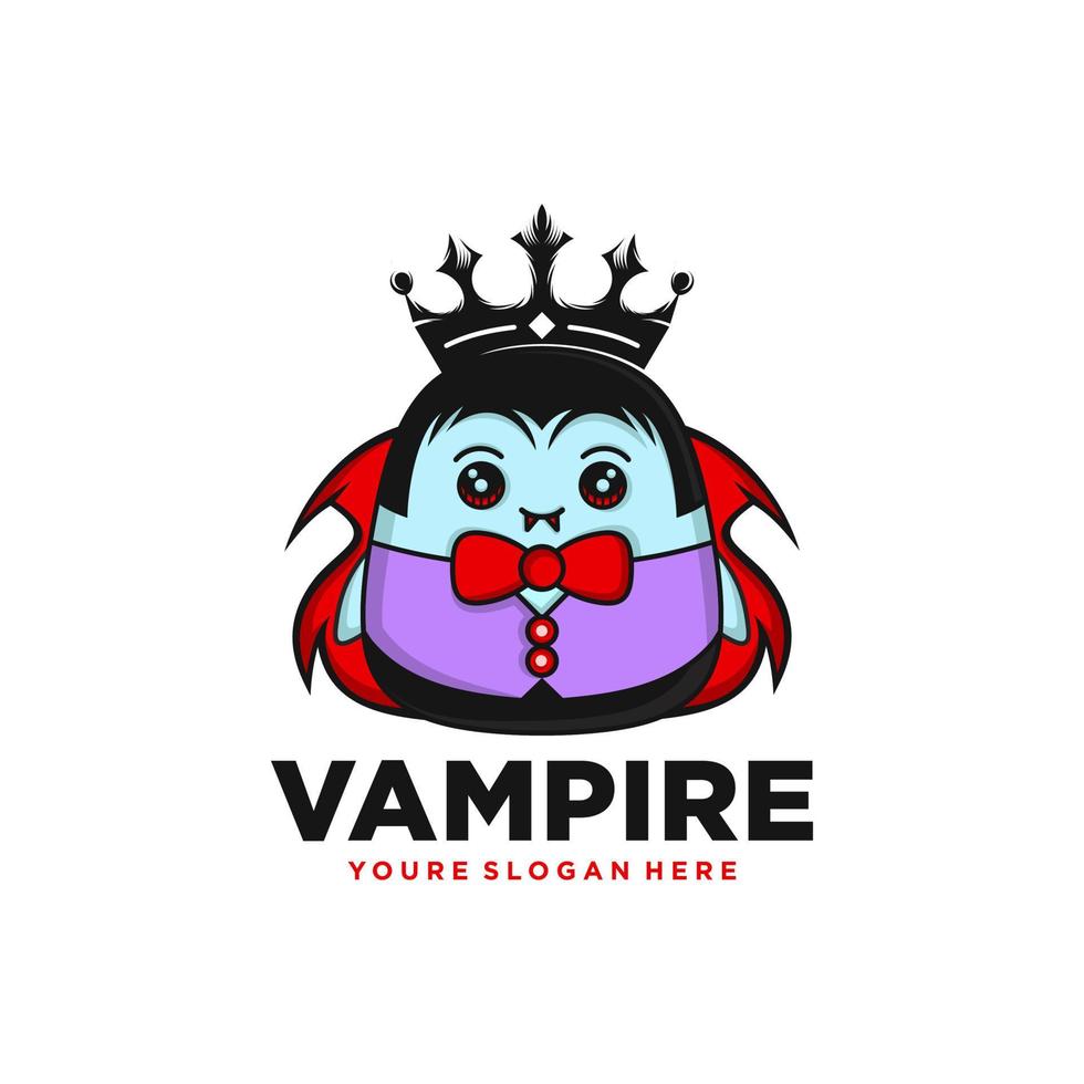 Vampir-Charakter-Logo-Design-Vorlage vektor