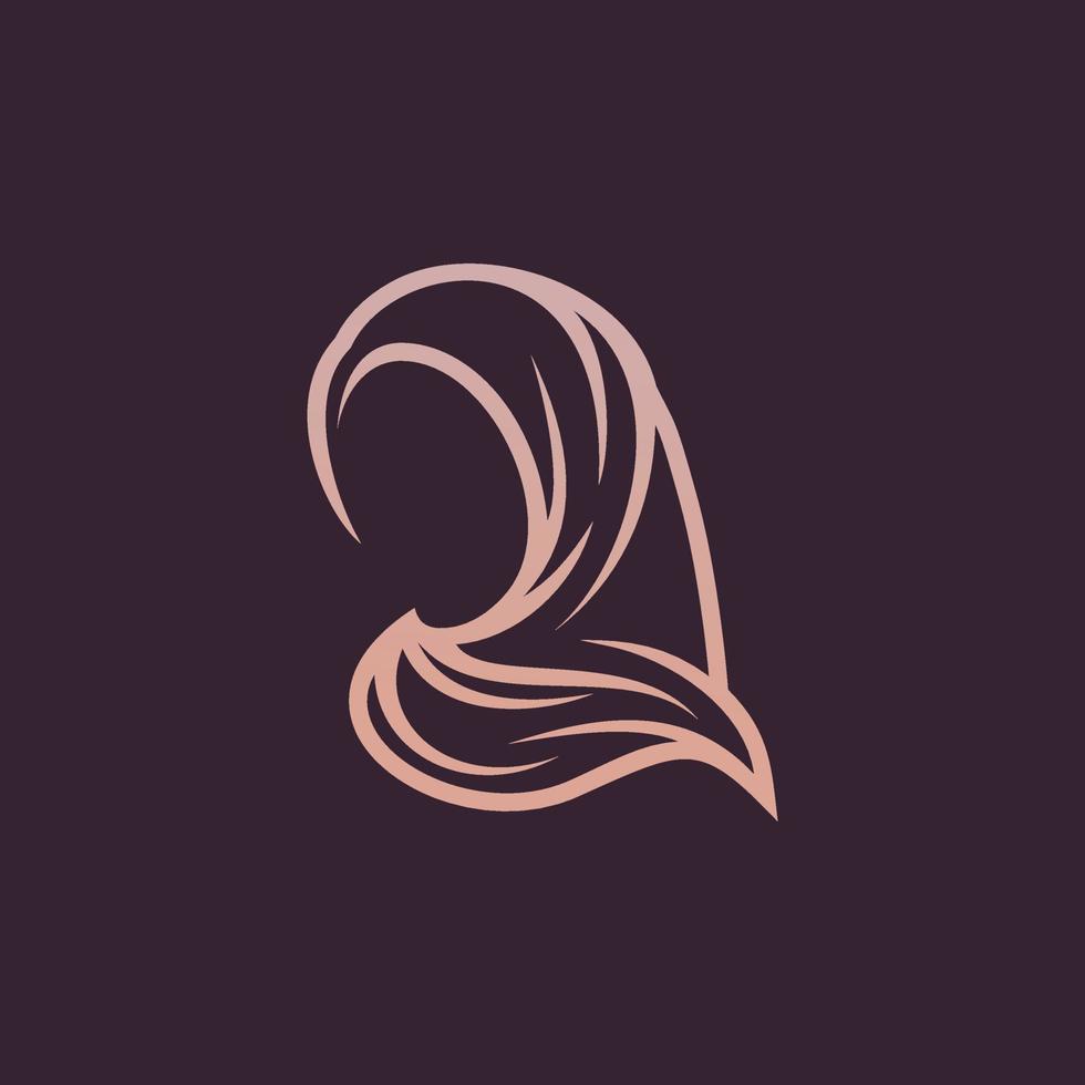 Schönheits-Hijab-Logo entwirft Vektor-Muslimah-Mode-Logo-Vorlage vektor