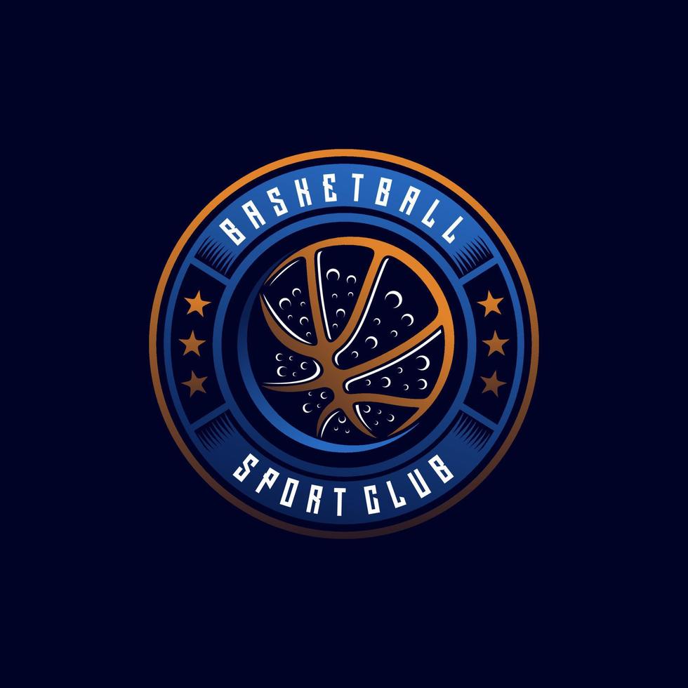 Basketball-Sport-Logo-Design-Vektor-Illustration vektor