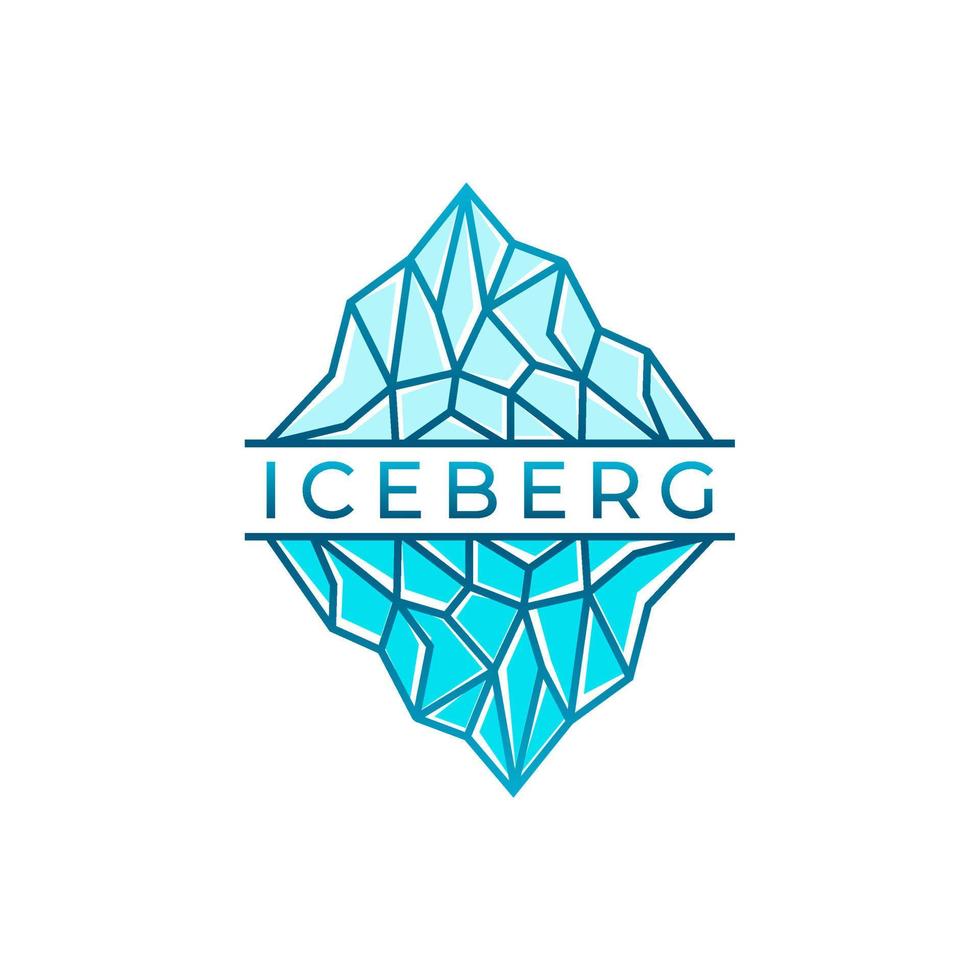 Eisberg-Logo-Design-Vektor-Illustration vektor