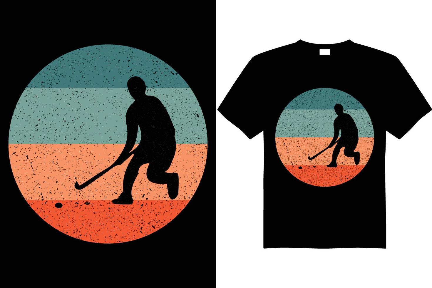 Hockey-T-Shirt-Design, lustiges Hockey-T-Shirt vektor