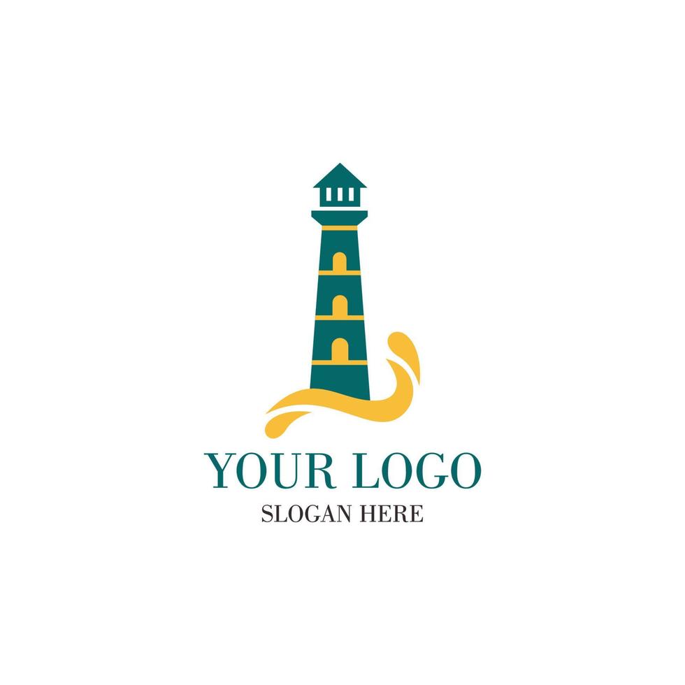 Leuchtturm-Logo-Vorlage Design-Inspiration Pro-Vektor vektor