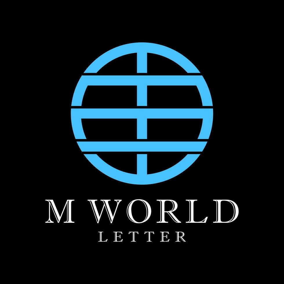 moderner Buchstabe mw mw Monogramm Kreis Weltkugel Bildung Planet Logo Design Vektor