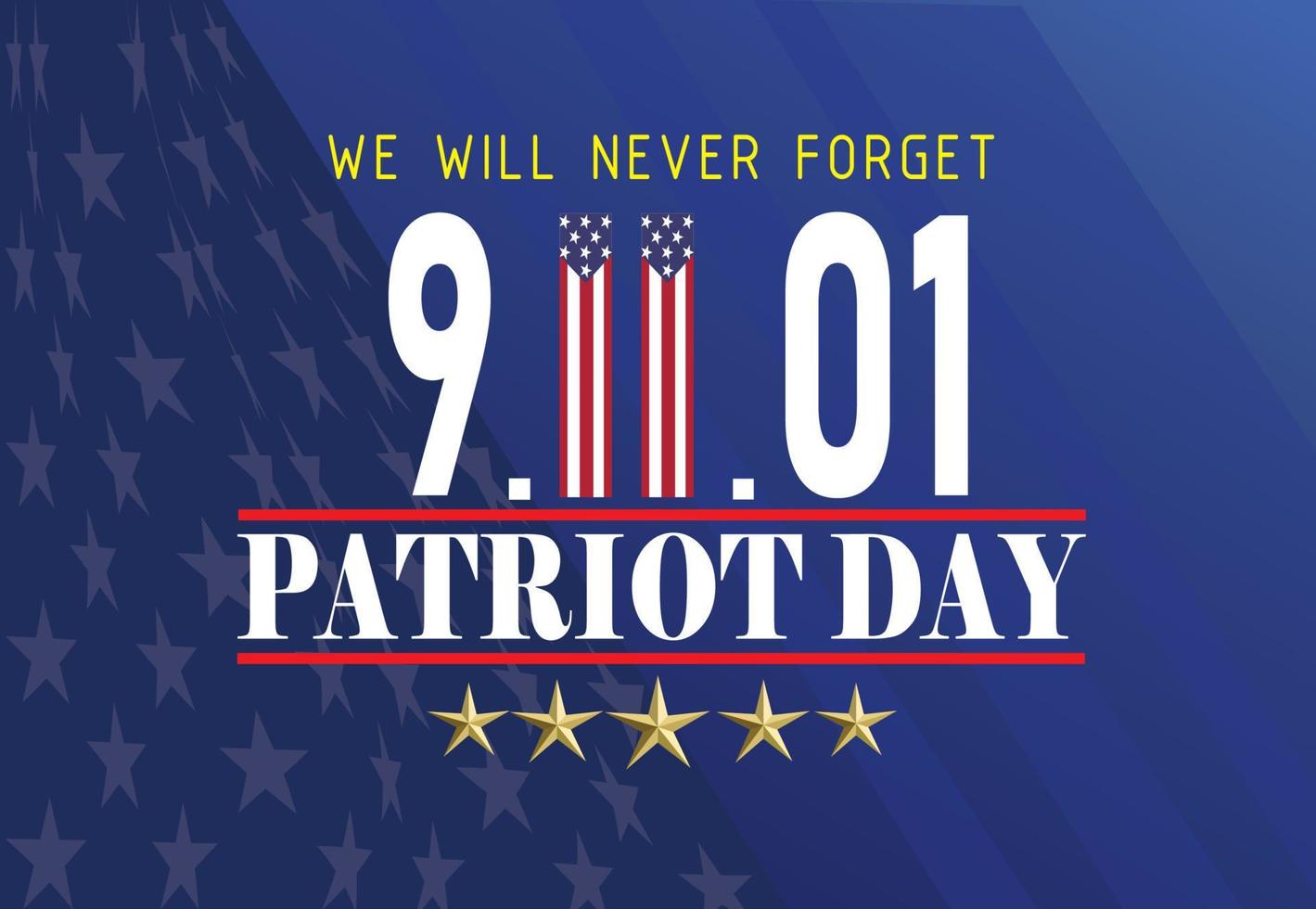 patriot day, 11. september angriffsdenkmal vektor