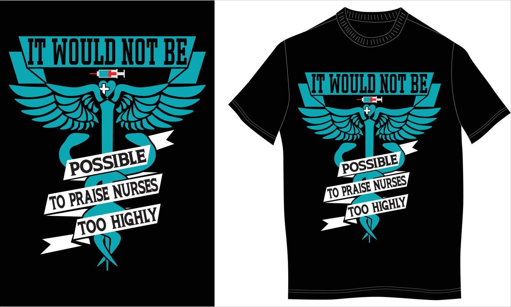 sjuksköterska tshirt design vektor