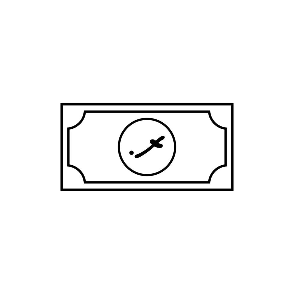 malediven währung, mvr, maledivisches rufiyaa symbol symbol. Vektor-Illustration vektor