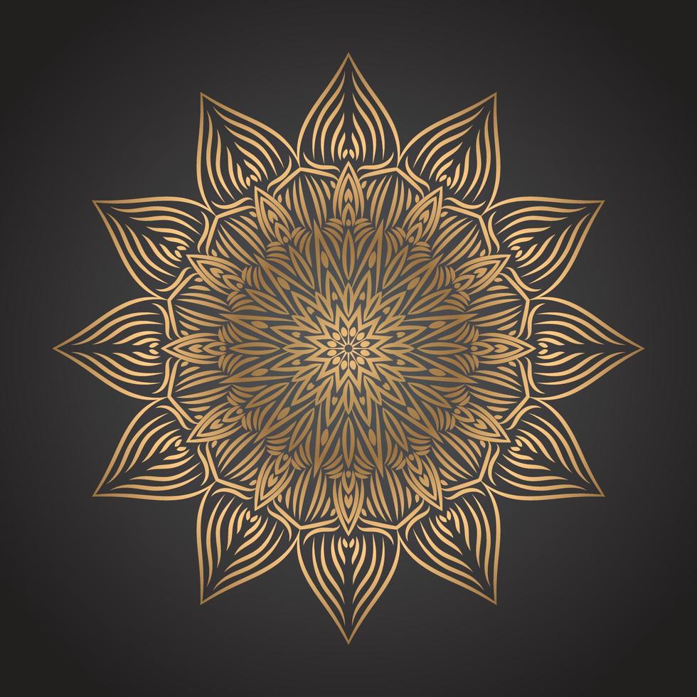 Luxus-Gold-Mandala-Hintergrund vektor