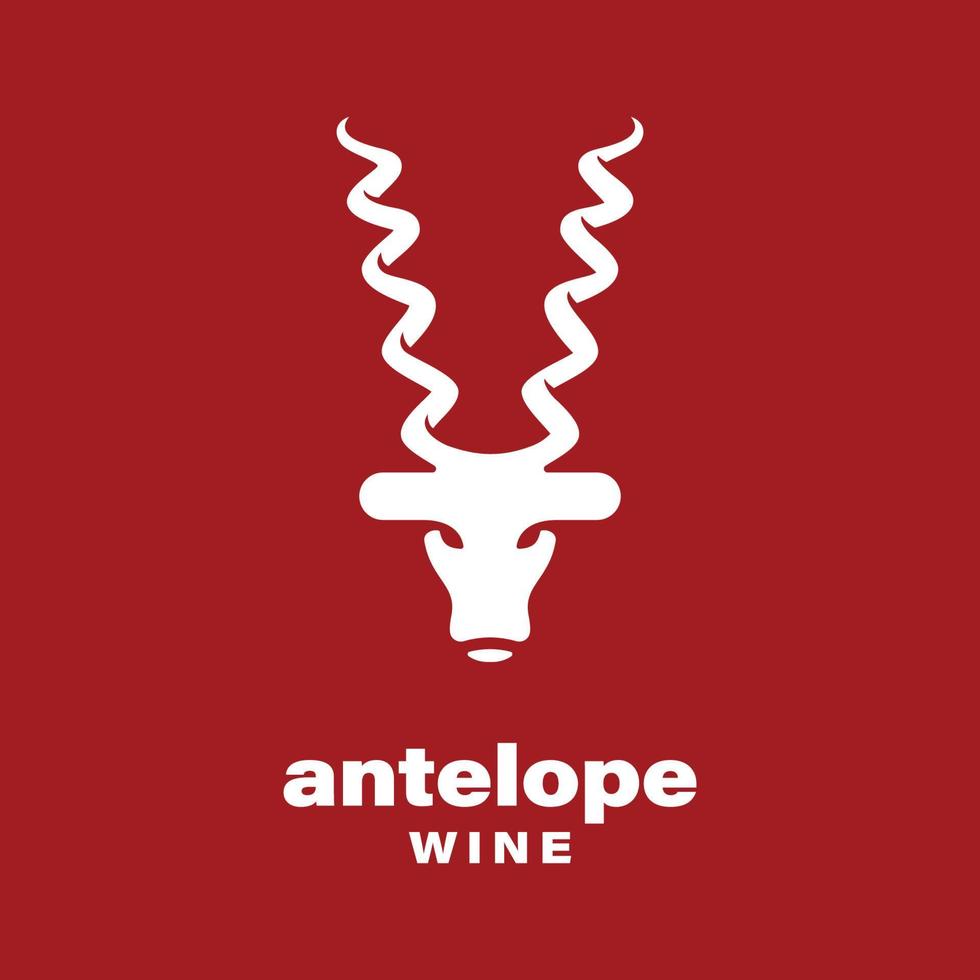 antilop vin logotyp vektor