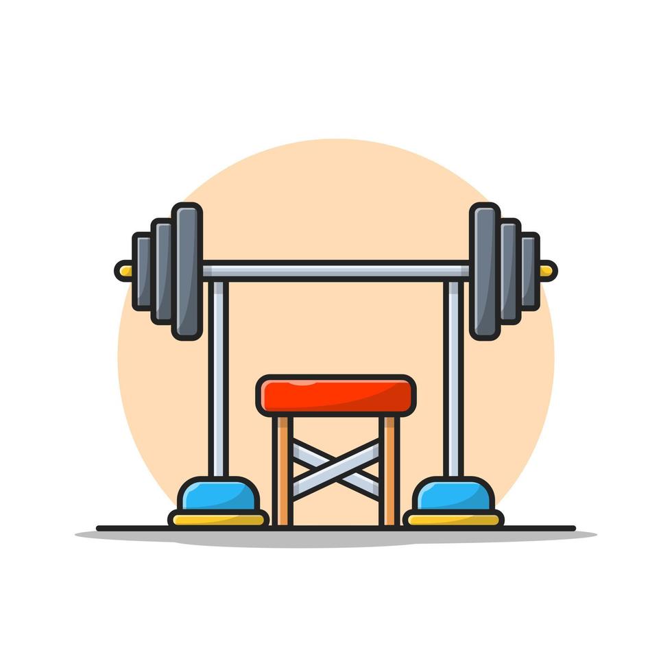 hantel fitnessstudio training cartoon vektor symbol illustration. sport gesundes symbol konzept isoliert premium vektor. flacher Cartoon-Stil