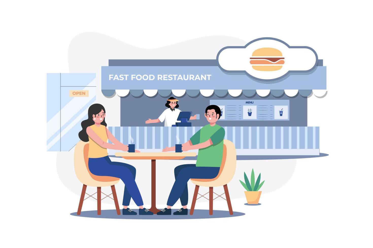 Fastfood-Restaurant vektor