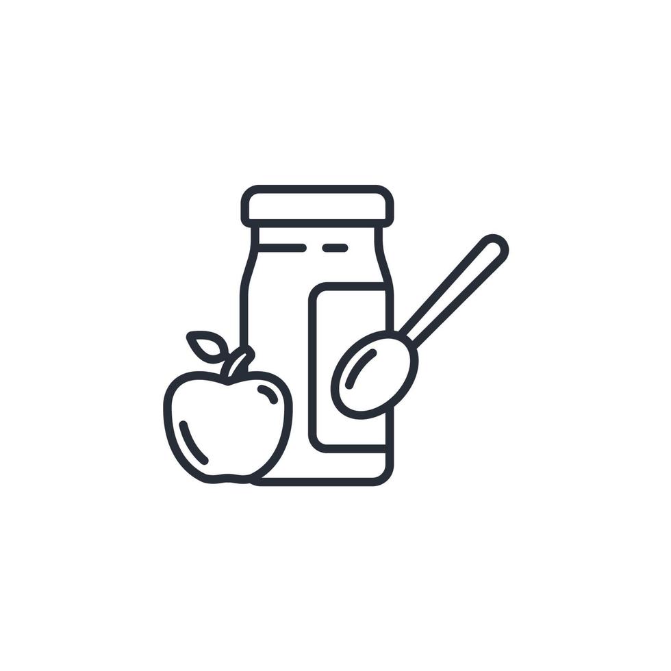 äppelmos ikoner symbol vektor element för infographic webb